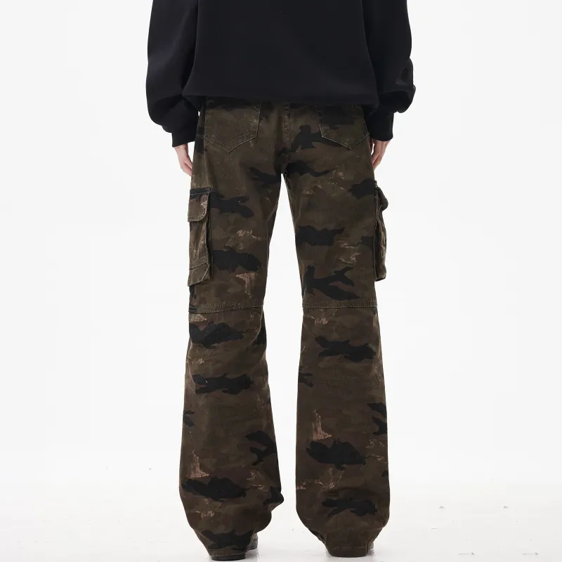 Ghost Mask Cargo Pants Unisex Camouflage-4