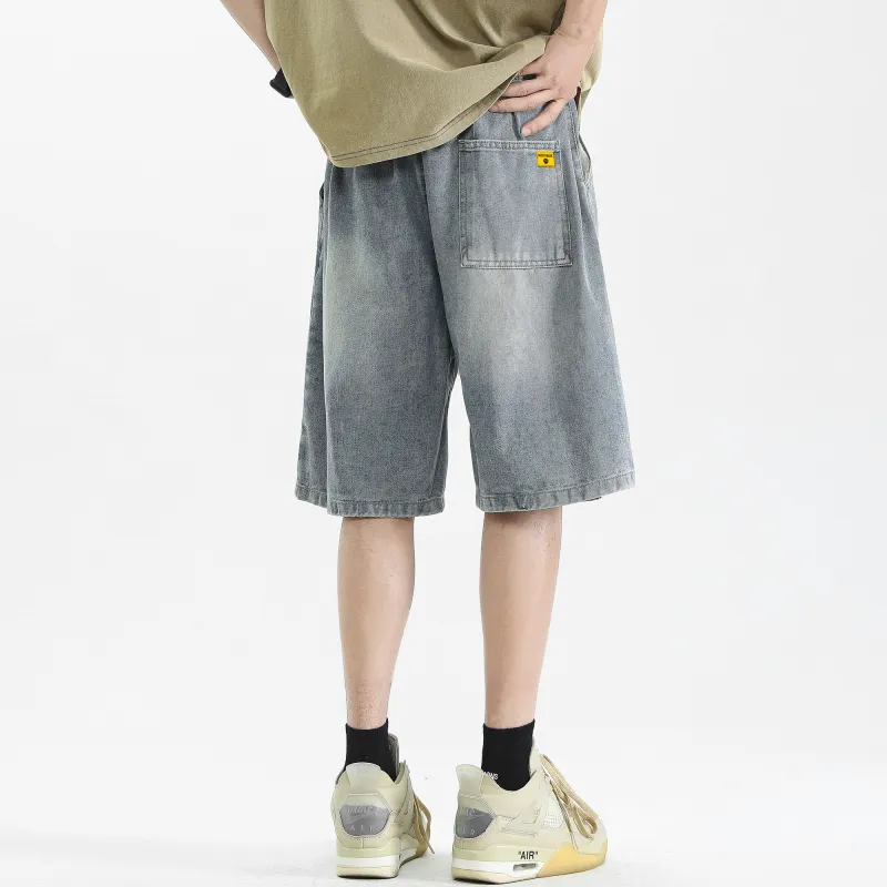 Ghost Mask Denim Shorts Unisex-21