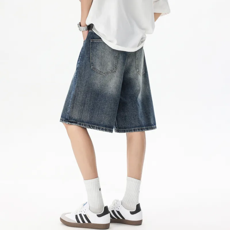 Ghost Mask Denim Shorts Unisex-8