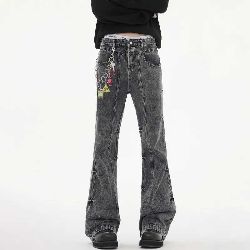 Ghost Mask Jeans Unisex Black Gray-2