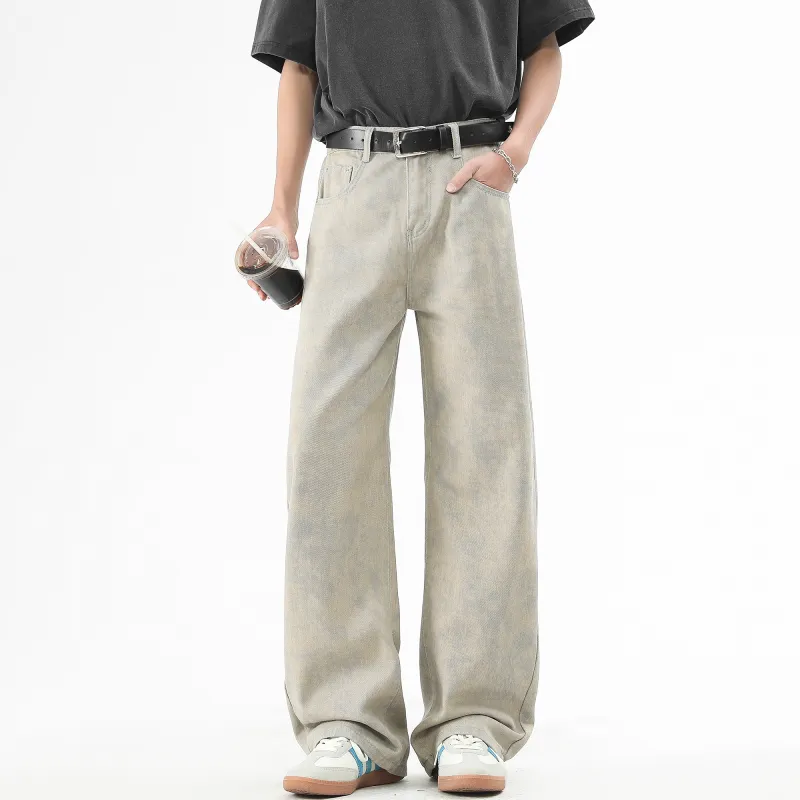 Classic Jeans Style Unisex Khaki Gray Tone-10