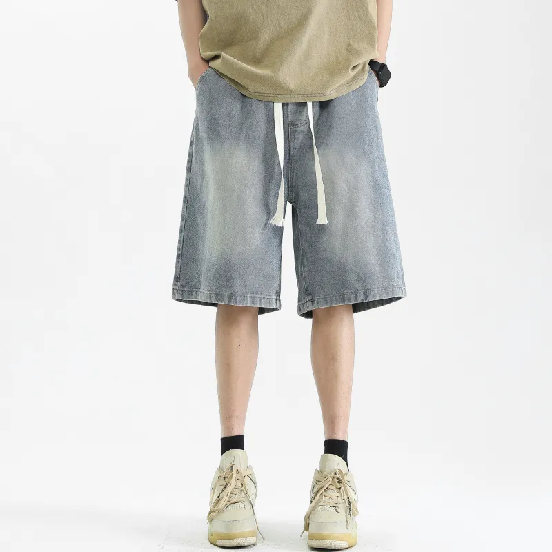 Ghost Mask Denim Shorts Unisex-20