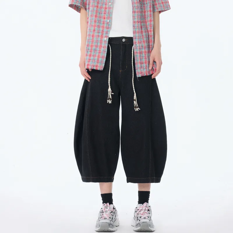 Ghost Mask Denim Shorts Unisex-4