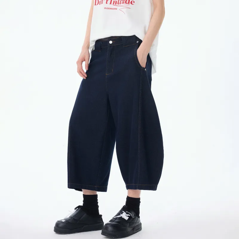 Ghost Mask Denim Shorts Unisex-7