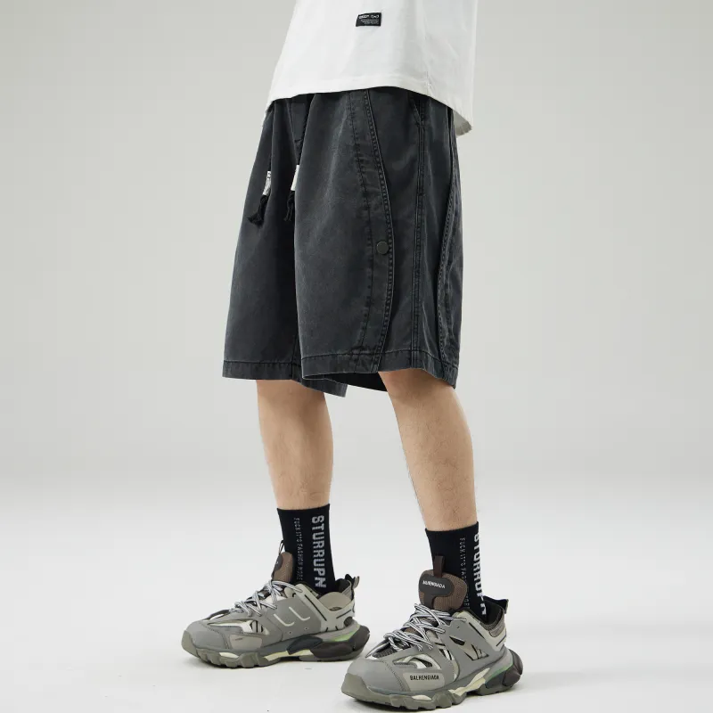 Ghost Mask Denim Shorts Unisex-8