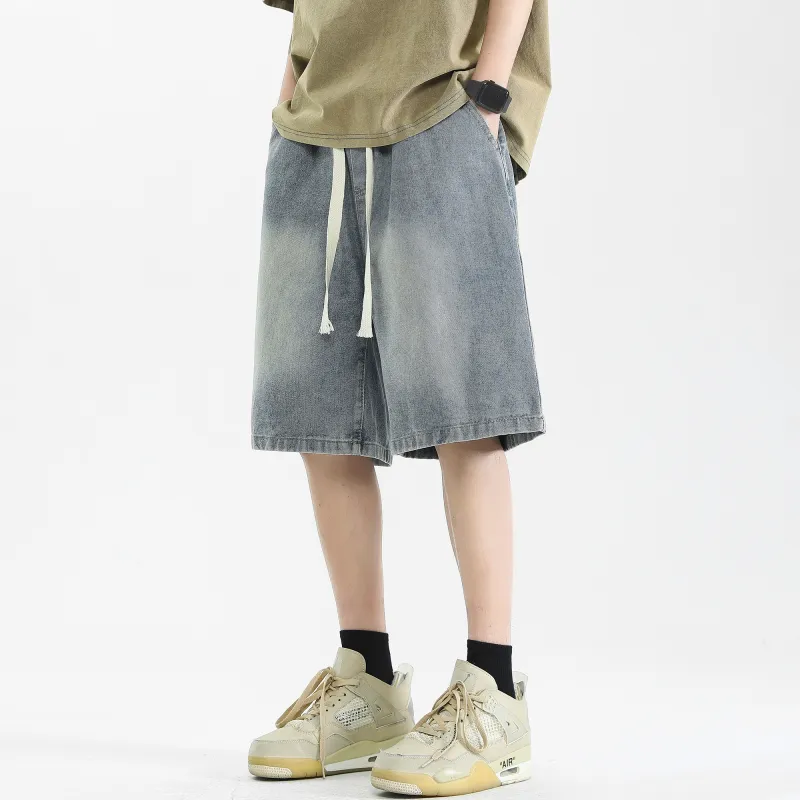 Ghost Mask Denim Shorts Unisex-22