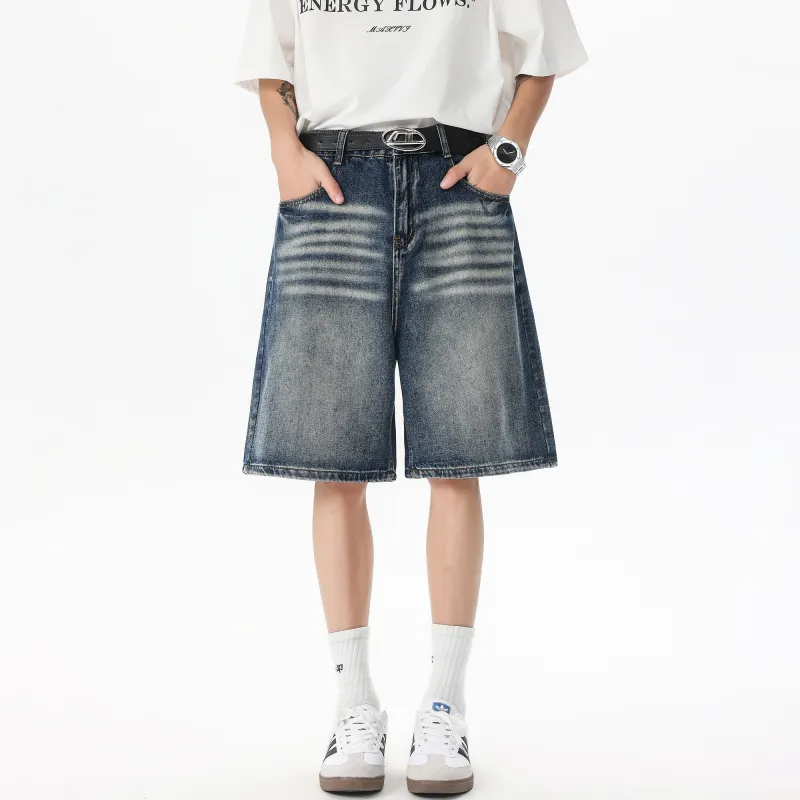 Ghost Mask Denim Shorts Unisex-9