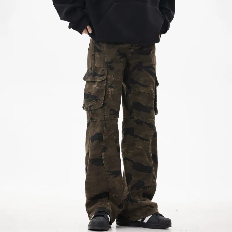 Ghost Mask Cargo Pants Unisex Camouflage-3