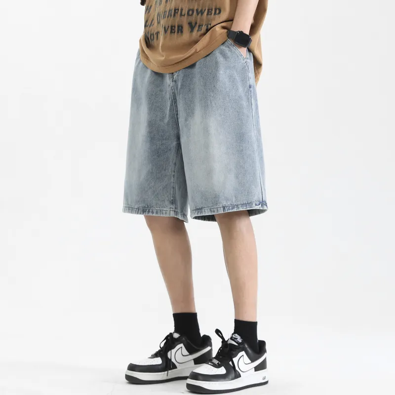 Ghost Mask Denim Shorts Unisex-9