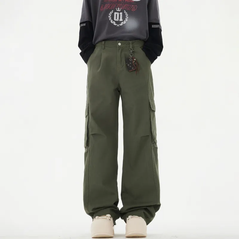 Ghost Mask Casual Pants Unisex Dark Wheat-2