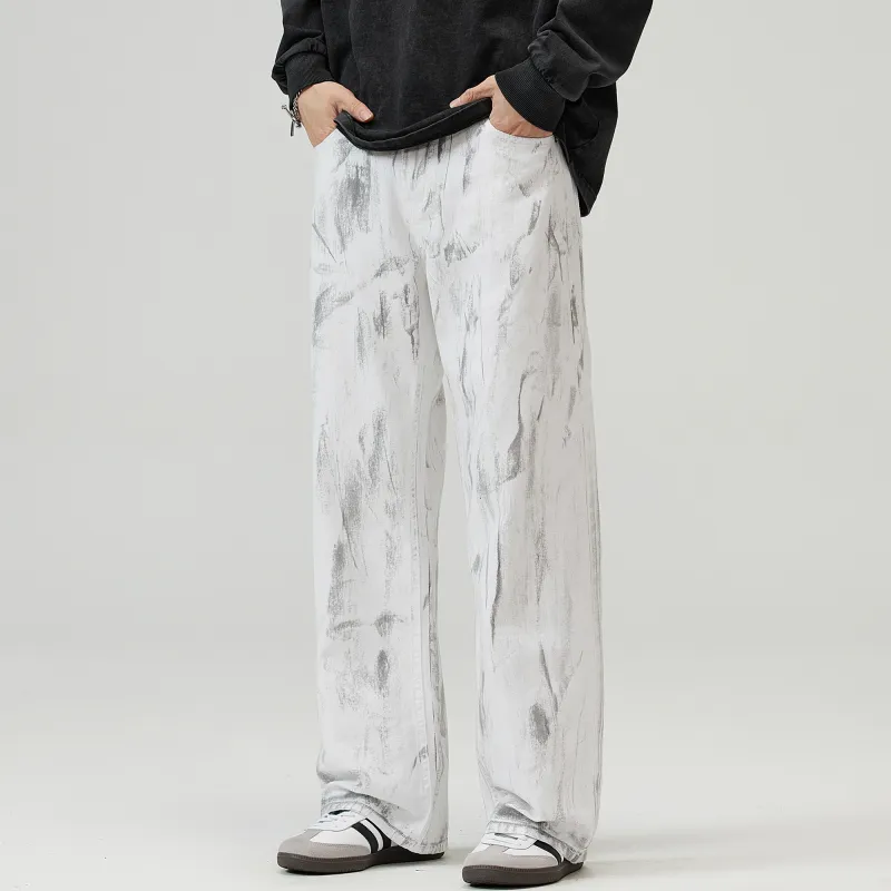 Ghost Mask Jeans Unisex White-4