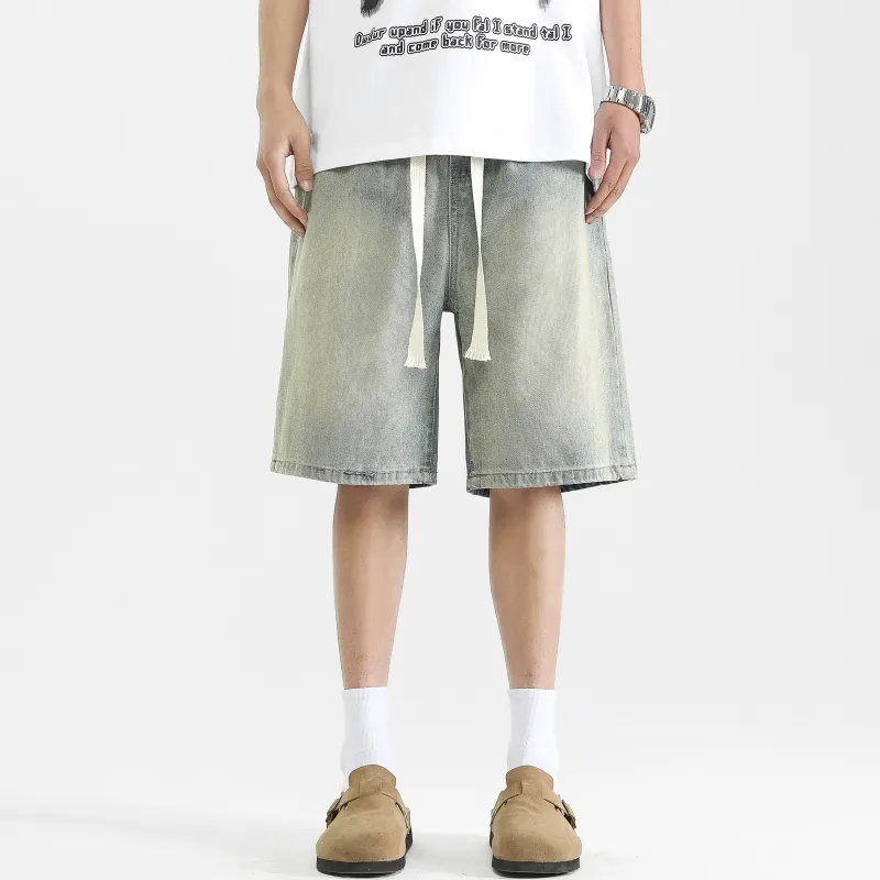 Ghost Mask Denim Shorts Unisex-2