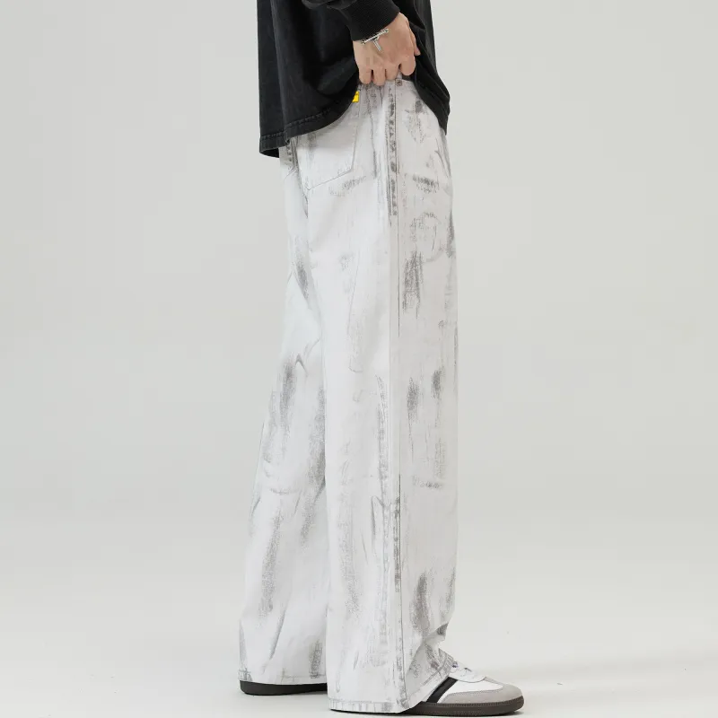 Ghost Mask Jeans Unisex White-5