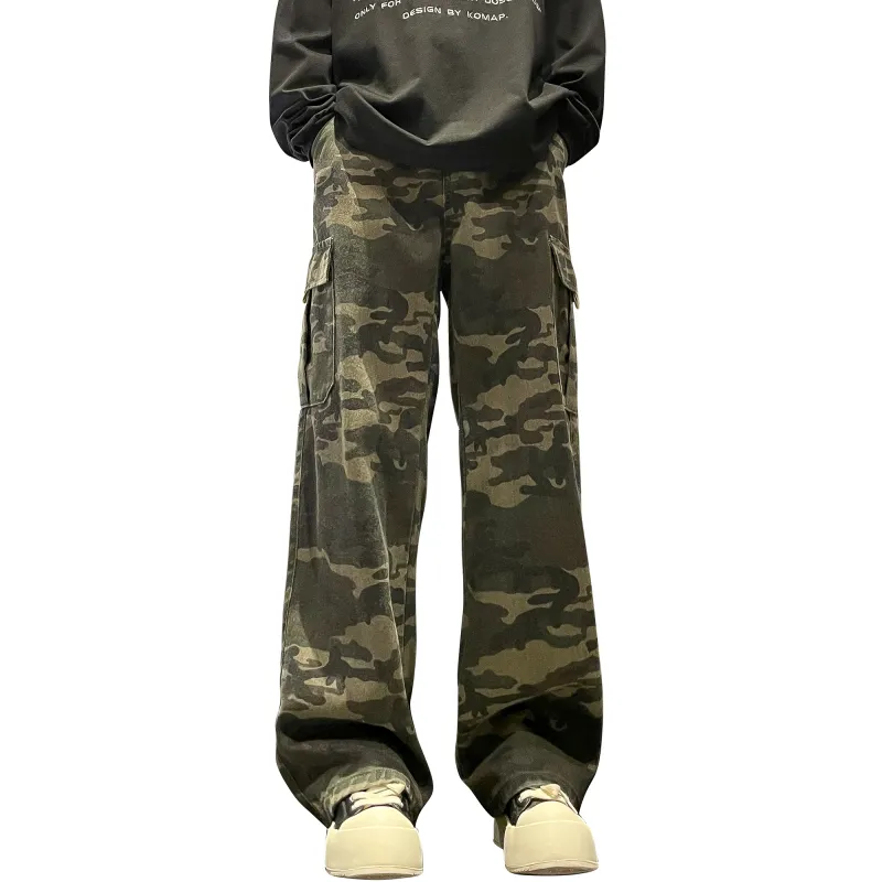 Ghost Mask Casual Pants Unisex Camouflage-4