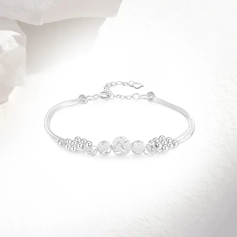 Love Link 999 Fine Silver Bracelets Women's-2