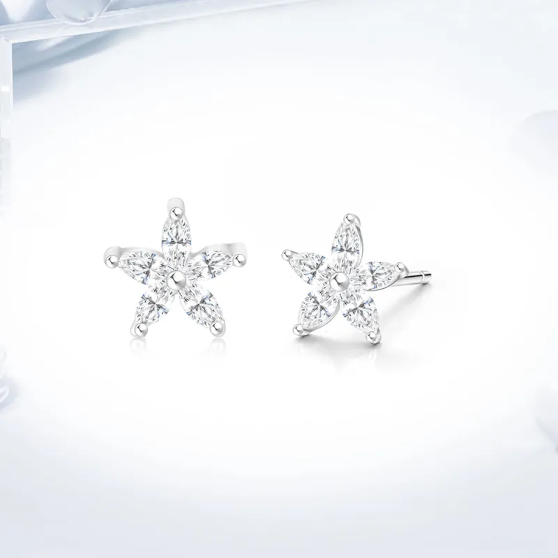 Love Link 925 Sterling Silver Stud Earrings Women's-1