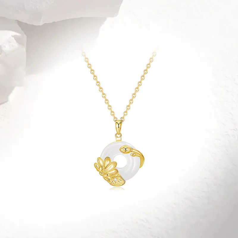 Love Link Chalcedony Necklaces Women's-8