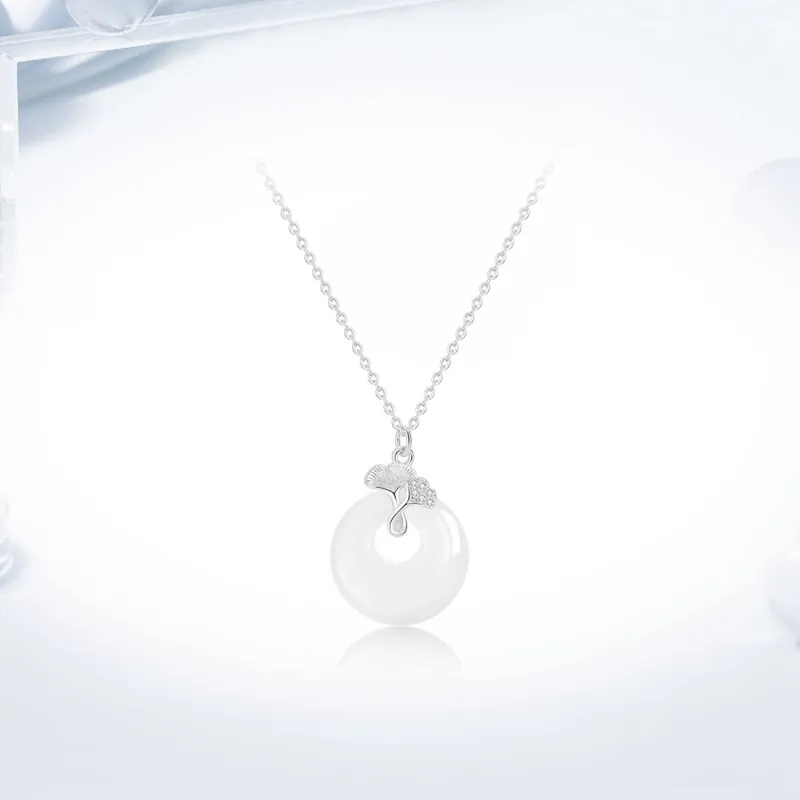 Love Link Chalcedony Jade Necklaces Women's-1