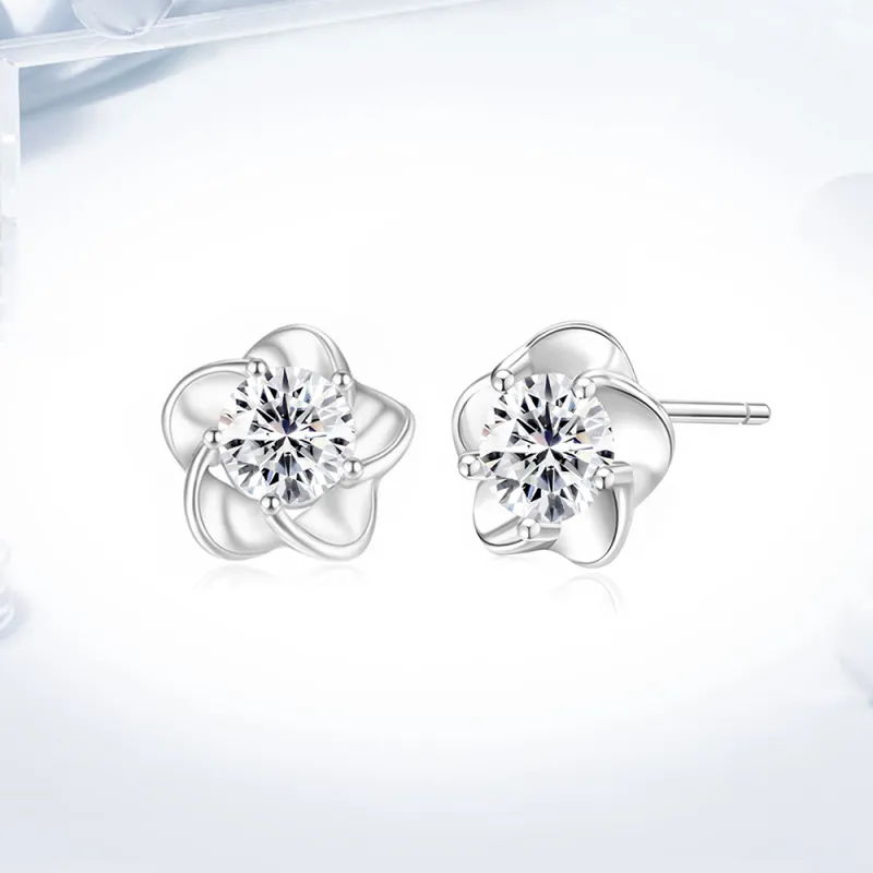 Love Link 925 Sterling Silver Stud Earrings Women's-2