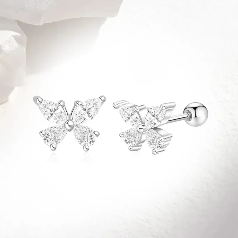 Love Link 999 Fine Silver Stud Earrings Women's-2