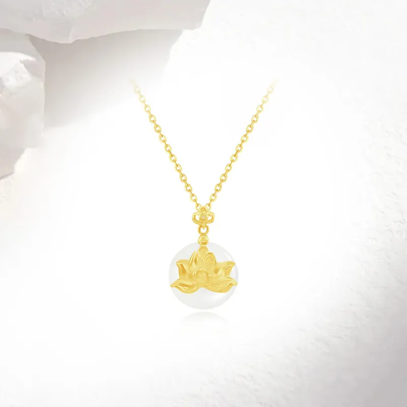 Love Link Chalcedony Necklaces Women's-2