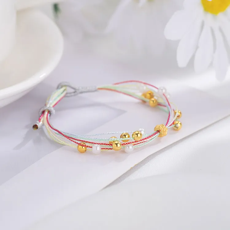 Love Link Alloy Rope Bracelets Women's-5