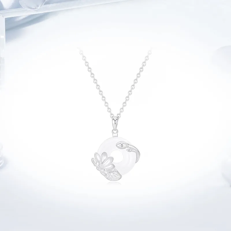 Love Link Chalcedony Necklaces Women's-4