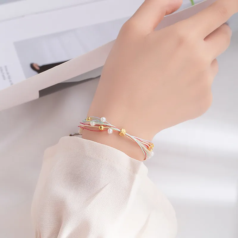 Love Link Alloy Rope Bracelets Women's-3