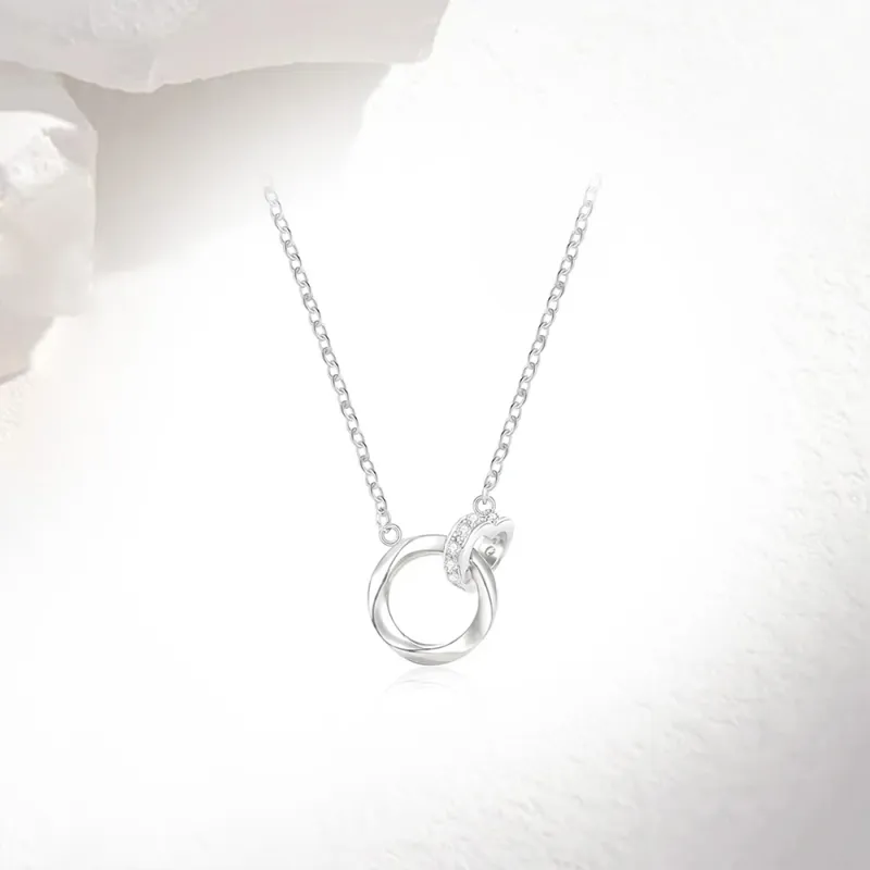 Love Link 999 Fine Silver Necklaces Women's-2