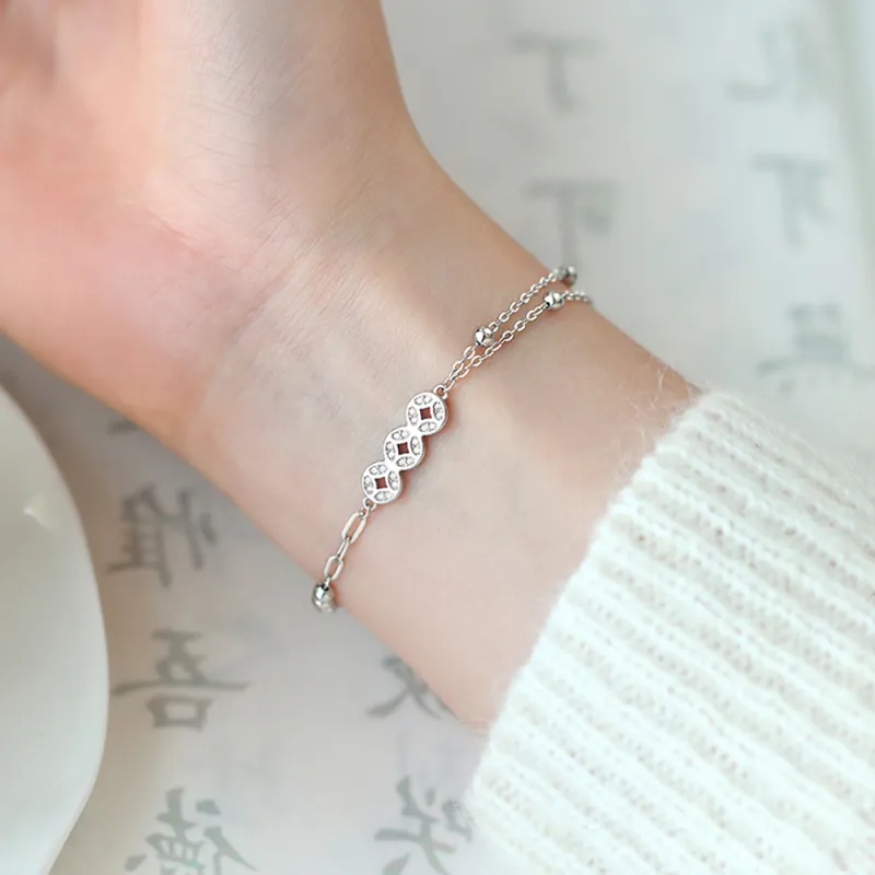 Love Link 925 Sterling Silver Bracelets Women's-1