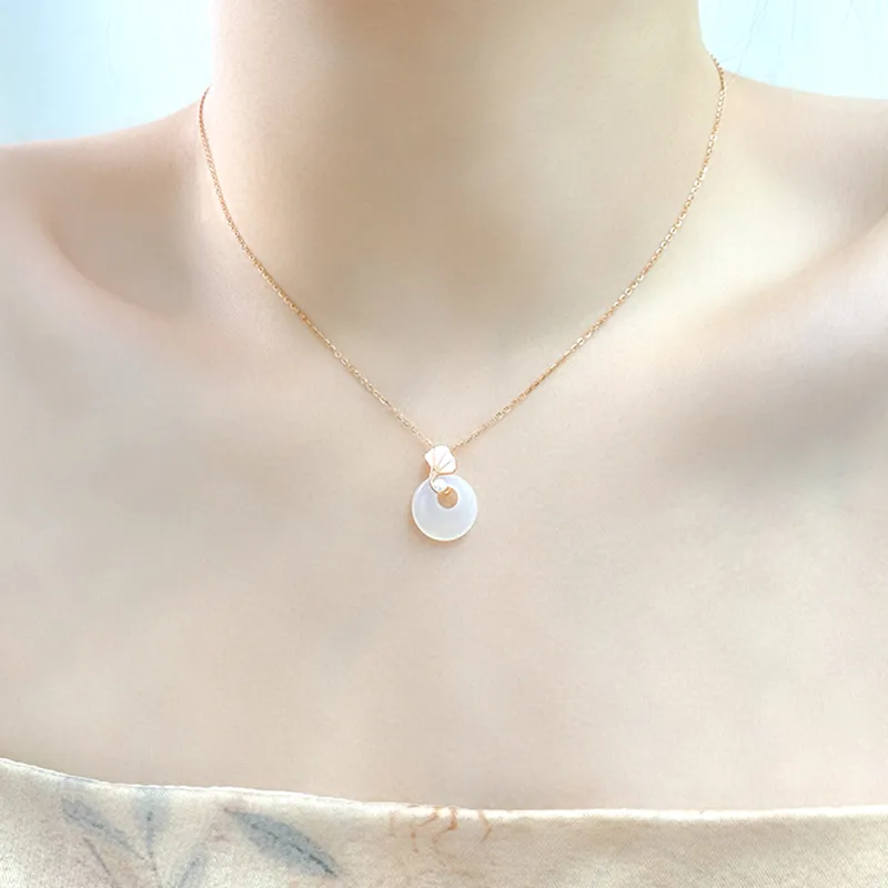 Love Link Chalcedony Necklaces Women's-1
