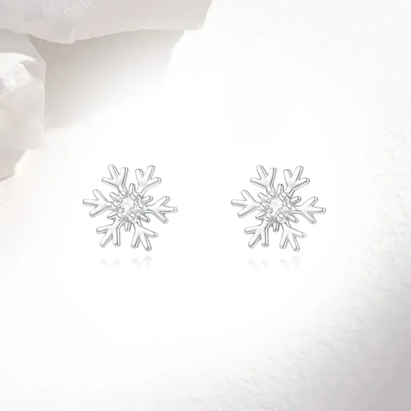 Love Link 925 Sterling Silver Stud Earrings Women's-1