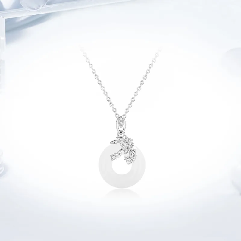 Love Link Chalcedony Jade Necklaces Women's-1