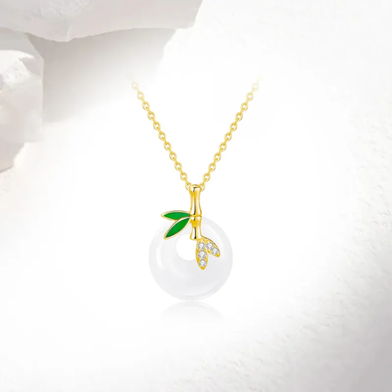Love Link Chalcedony Jade Necklaces Women's-3