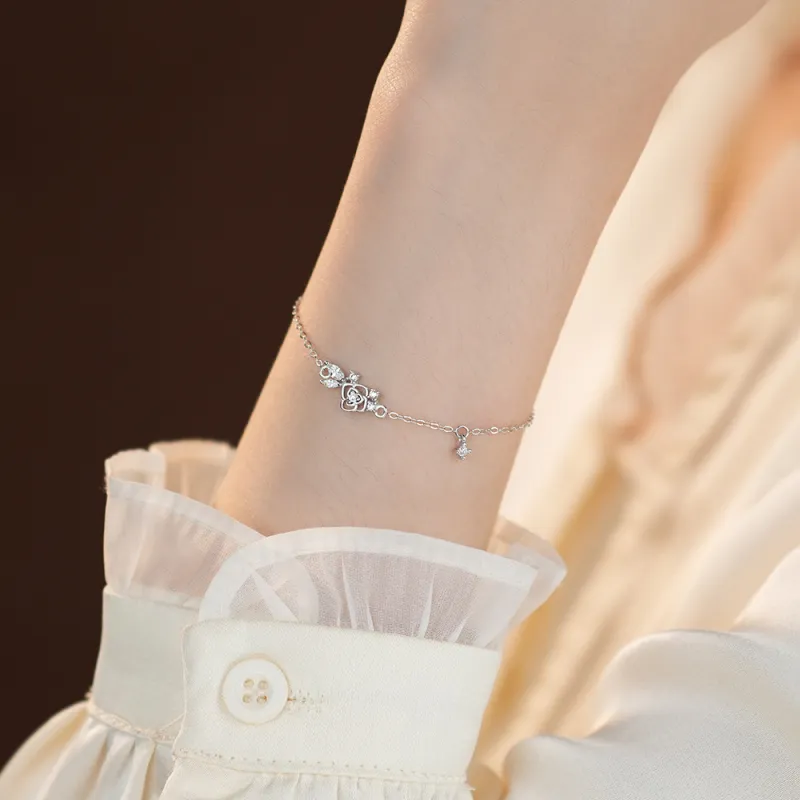 Love Link S925 Silver Bracelets Women's-1