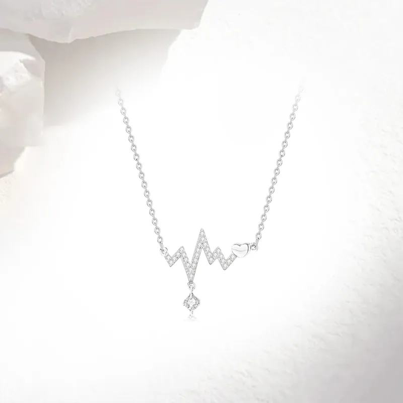 Love Link 925 Sterling Silver Necklaces Women's-2