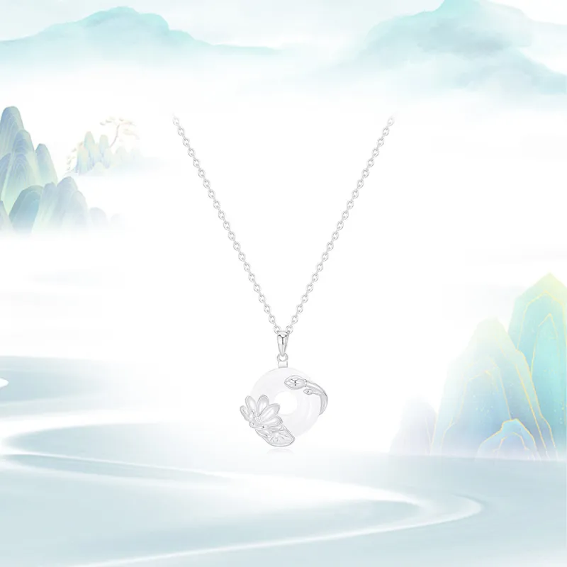 Love Link Chalcedony Necklaces Women's-3