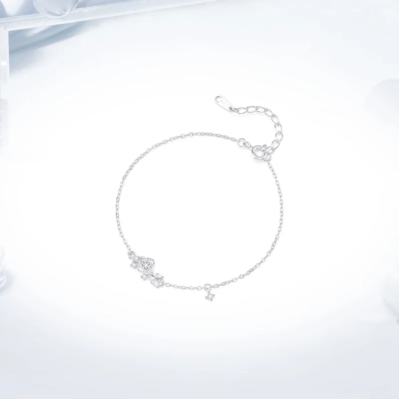 Love Link S925 Silver Bracelets Women's-3