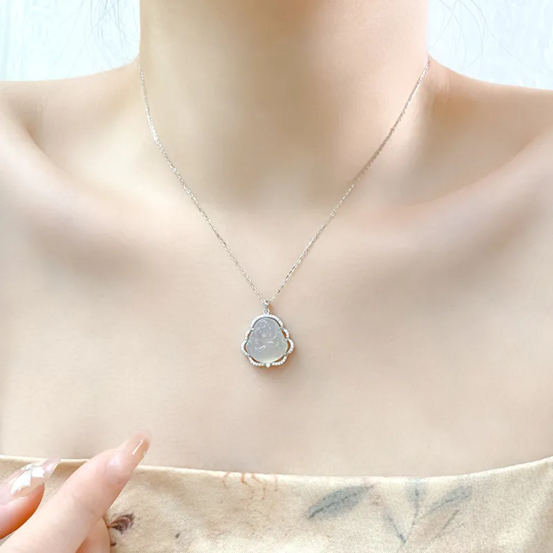 Love Link Chalcedony Necklaces Women's-3