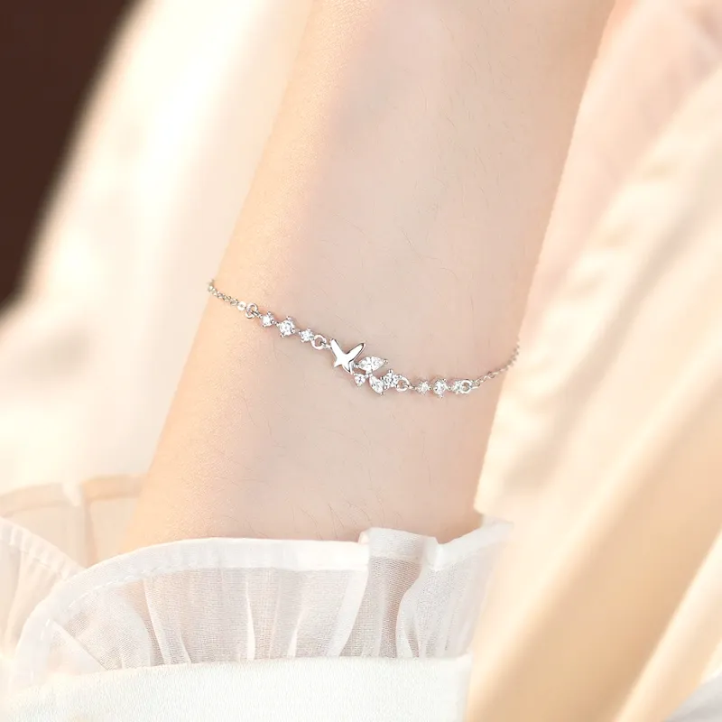 Love Link 925 Sterling Silver Bracelets Women's-2