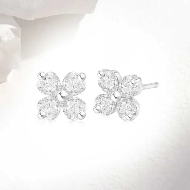 Love Link 925 Sterling Silver Stud Earrings Women's-2