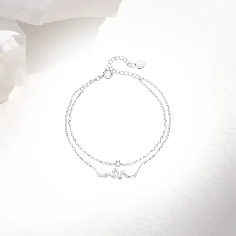 Love Link 925 Sterling Silver Bracelets Women's-4