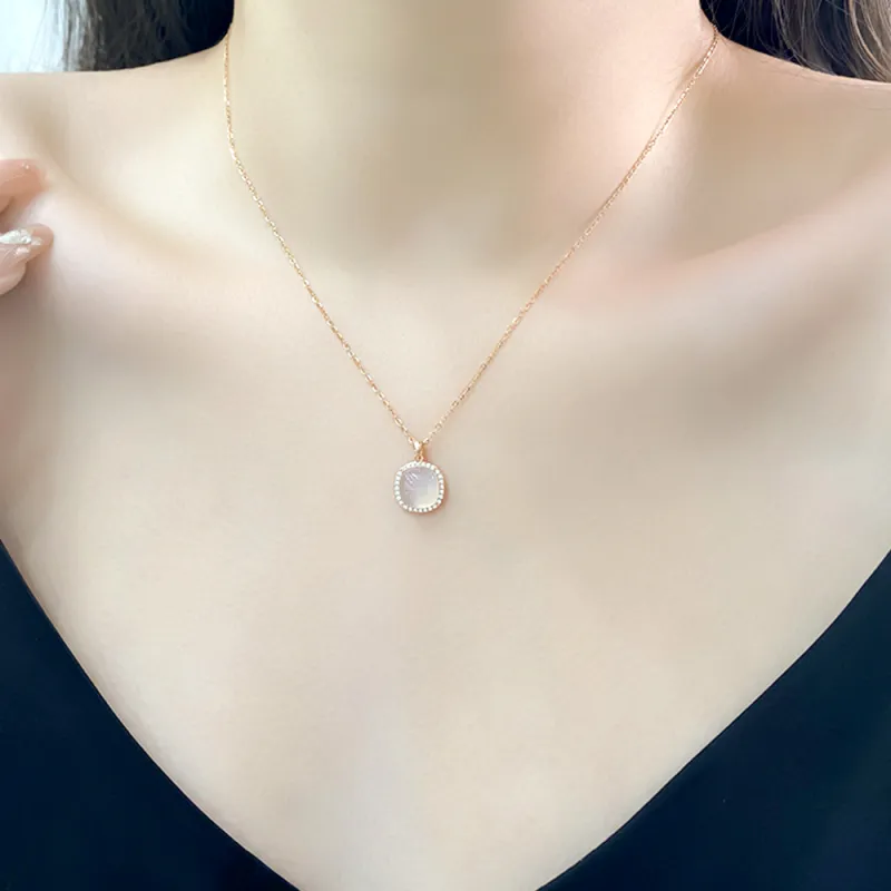Love Link Chalcedony Necklaces Women's-1