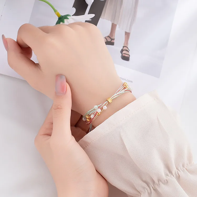 Love Link Alloy Rope Bracelets Women's-1