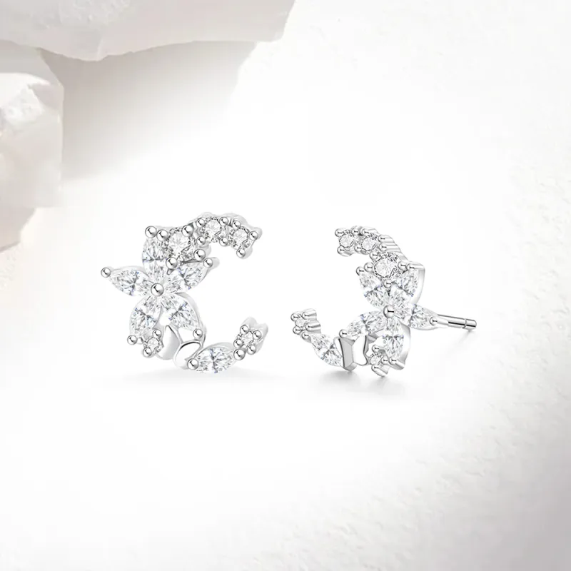 Love Link 999 Fine Silver Stud Earrings Women's-2
