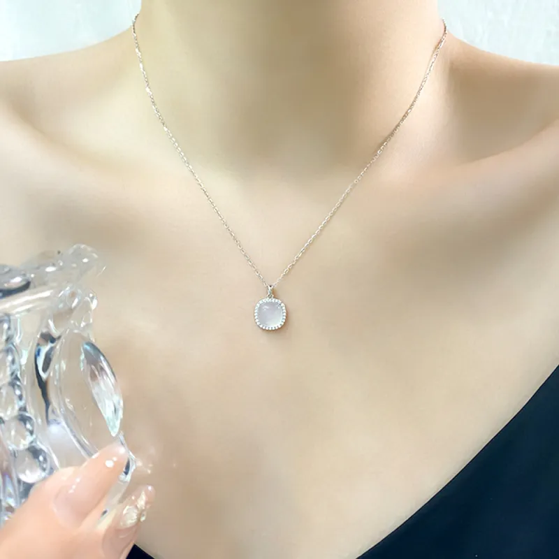 Love Link Chalcedony Necklaces Women's-3