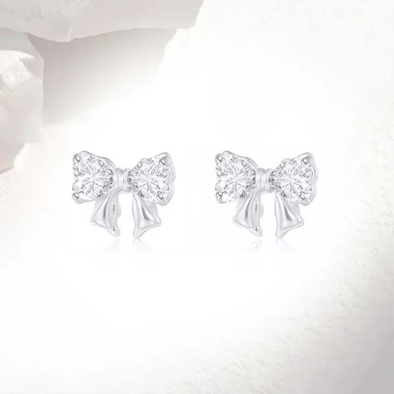Love Link 999 Fine Silver Stud Earrings Women's-2
