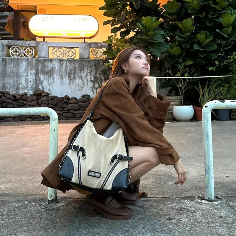 CULTIVATOR PU Backpack On The Shoulder Medium Size Unisex Reindeer Gray/Beige-6
