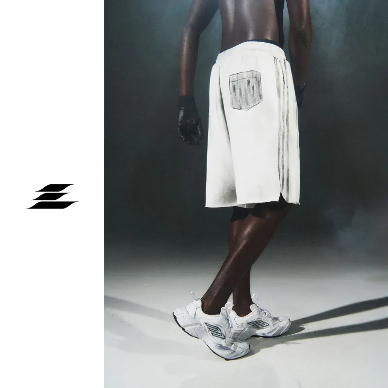 LOSTCTRL Casual Shorts Unisex White-1