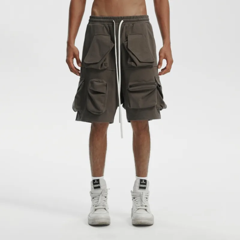 LOSTCTRL Casual Shorts Men's Gray-2